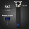 candyfouse Professional Beard Trimmer for Men, Hair Clippers with 4 Limit Combs, Cordless Rechargeable with LCD Display, Approaching Zero Gapped Cutting Grooming Kit view 4