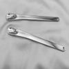 3 Pieces Alloy Makeup Spatula Eye Cream Spoon Beauty Scoop Mini Spoon Makeup Beauty Spoons Mini Cosmetic Skincare Spatula for Cream Lotions, 3.54 x 0.43 inches, Silver view 2