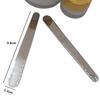 1 Piece Stainless Steel Makeup Spatula Eye Cream Spoon Beauty Scoop Mini Spoon Makeup Beauty Spoons Mini Cosmetic Skincare Spatula for Cream Lotions, 3.78 x 0.47 inches, Silver view 3
