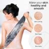 Yiclick Exfoliating Washcloth Towel, Japanese Exfoliating Bath Wash Cloth for Body Exfoliation, Korean Back Scrubber Washer for Shower, African Net Sponge Brush Loofah Exfoliator (Grey) view 4