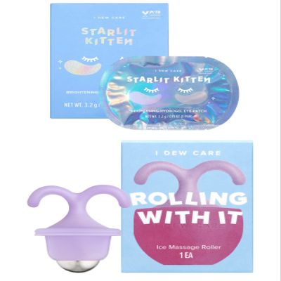 I DEW CARE Hydrogel Eye Patch - Starlit Kitten, 5 EA + Rolling With It Bundle