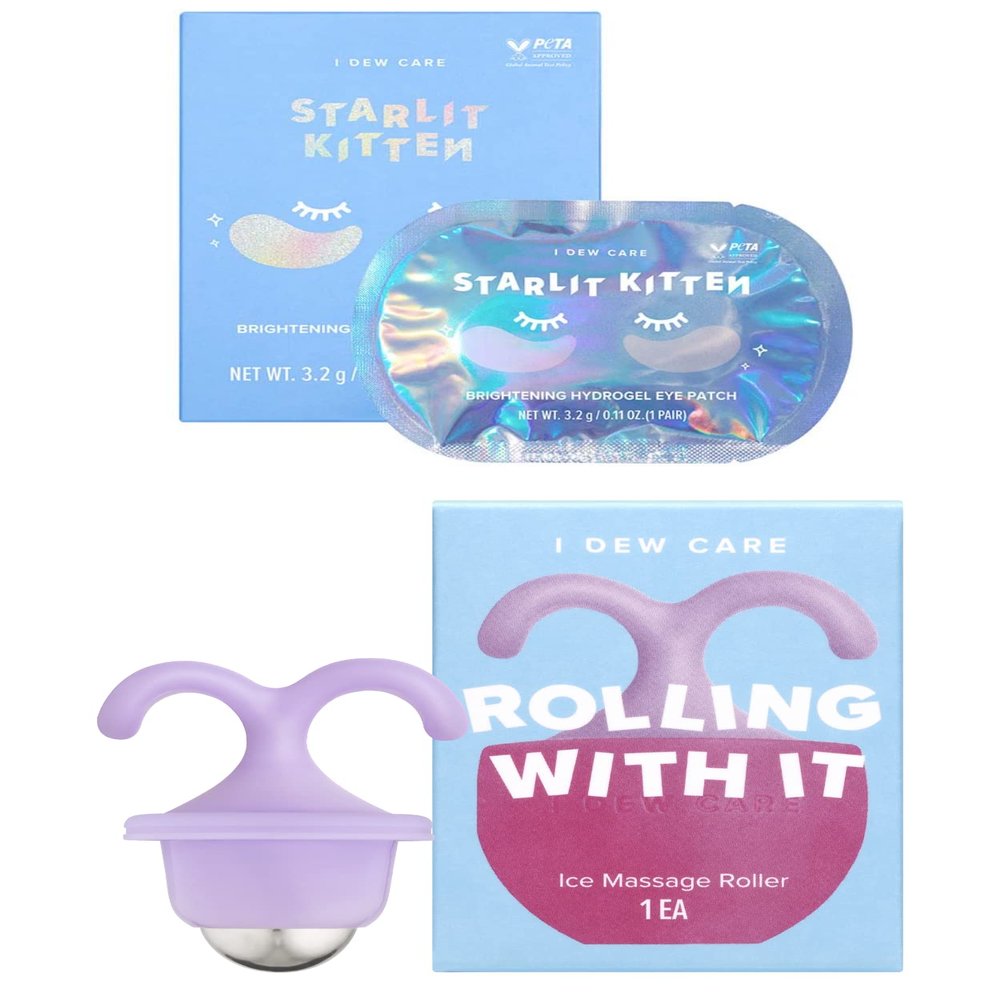 I DEW CARE Hydrogel Eye Patch - Starlit Kitten, 5 EA + Rolling With It Bundle