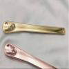 3 Pieces Alloy Makeup Spatula Eye Cream Spoon Beauty Scoop Mini Spoon Makeup Beauty Spoons Mini Cosmetic Skincare Spatula for Cream Lotions, 3.54 x 0.43 inches, Gold view 2