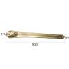 3 Pieces Alloy Makeup Spatula Eye Cream Spoon Beauty Scoop Mini Spoon Makeup Beauty Spoons Mini Cosmetic Skincare Spatula for Cream Lotions, 3.54 x 0.43 inches, Gold view 3