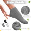 Janmercy 3 Pairs Aloe Socks Moisturizing Spa Infused Gel Sleeping Fuzzy Dry Feet Non Slip Lotion Socks for Women Men Repairing Softening Dry Cracked(Black, Dark Gray, Light Gray) view 3