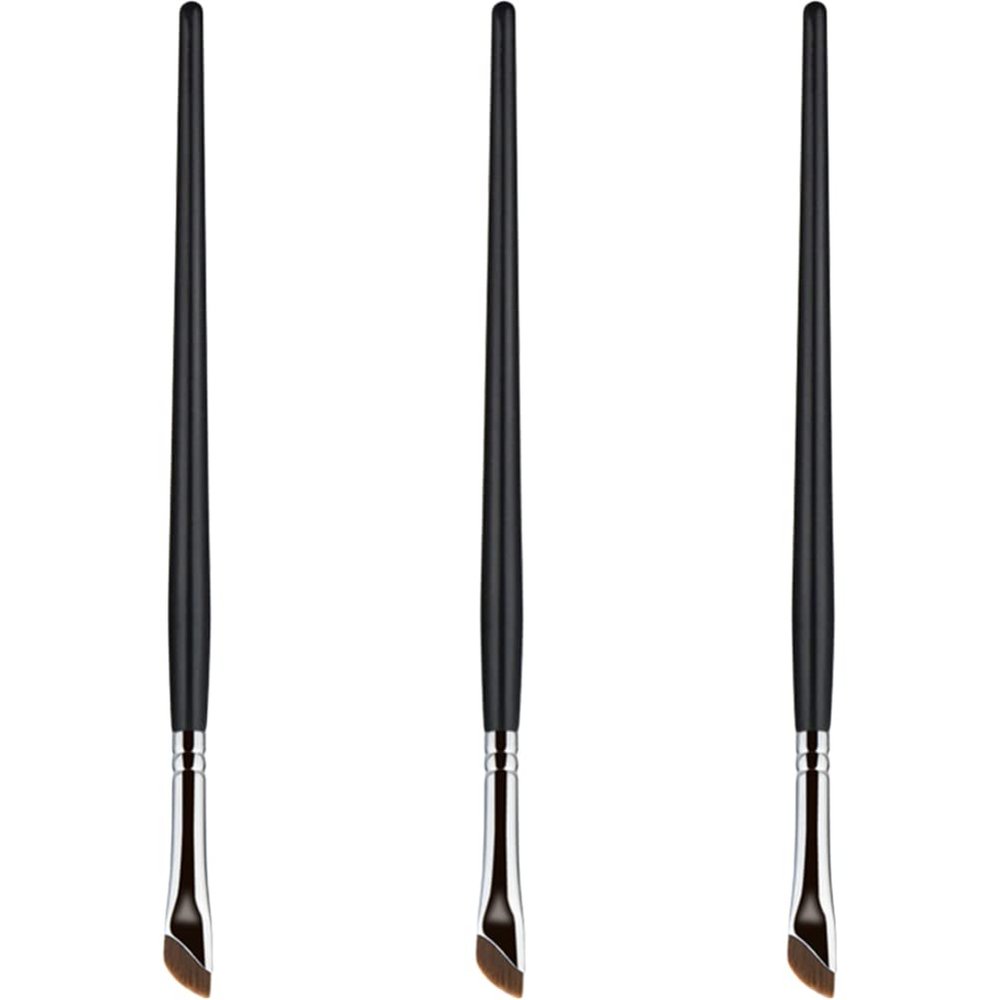 3pcs Fine Angled Eyeliner Brush, Slanted Flat Eyeliner Eye Concealer Eyebrow Makeup Tools