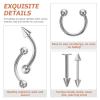 Healifty 1set Self Piercing Body Jewelry Kit Tools for Ear Nose and Lip Piercings Accessories for Professional and Diy Use Comfortable Convenient Design view 4