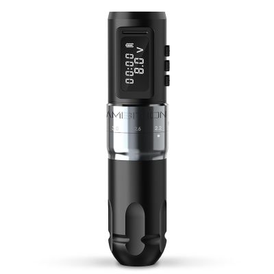 Ambition MARS-U Wireless Tattoo Machine with Adjustable Stroke - Rotary Tattoo Gun Cartridge Pen 1800mAh Power with Coreless Motor Digital LED Display for Professional Tattoo Artist