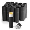 BOSMIOW 20Pcs 7g Paperboard Lip Balm Tubes Lipstick Containers Round Refillable Kraft Containers for Solid Ointment Deodorant Sample Vial DIY Cosmetic Storage,Push-Up Style,Black view 1