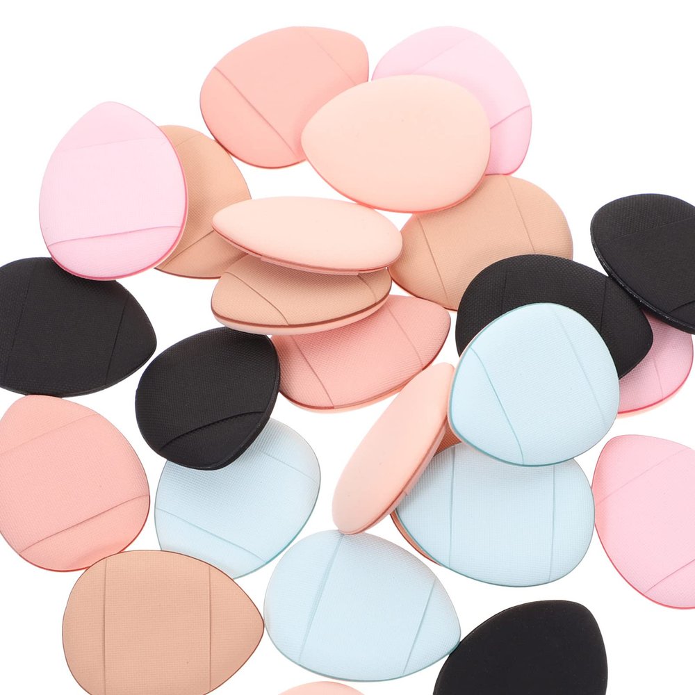 SOLUSTRE 25pcs Mini Powder Puff for Makeup Soft Face Applicators for Foundation Concealer and Isolation Compact and Portable for Women Beauty Routine