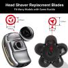 Magnetic Head Shaver Replacement Heads 7 Double Ring Waterproof Rotary Razor Blades for Bald Men Compatible with freebird wyklaus shpavver & Other Brands(black6) view 2