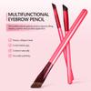 Lurrose 3Pcs 4D Hair Brow Stamp Brush, Multi Function Eyebrow Brush Set Square Angled Eyebrow Brush for Filling Eyebrows and Concealer view 2