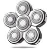 Magnetic Head Shaver Replacement Heads 7 Double Ring Waterproof Rotary Razor Blades for Bald Men Compatible with freebird wyklaus shpavver & Other Brands(silver6) view 1