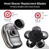 Magnetic Head Shaver Replacement Heads 7 Double Ring Waterproof Rotary Razor Blades for Bald Men Compatible with freebird wyklaus shpavver & Other Brands(silver6) view 2