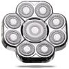 Magnetic Head Shaver Replacement Heads 7 Double Ring Waterproof Rotary Razor Blades for Bald Men Compatible with freebird wyklaus shpavver & Other Brands(silver9) view 1