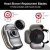 Magnetic Head Shaver Replacement Heads 7 Double Ring Waterproof Rotary Razor Blades for Bald Men Compatible with freebird wyklaus shpavver & Other Brands(silver9) view 2