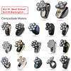 Magnetic Head Shaver Replacement Heads 7 Double Ring Waterproof Rotary Razor Blades for Bald Men Compatible with freebird wyklaus shpavver & Other Brands(silver9) view 3