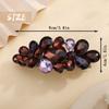 Aimimier Flower Crystal Hair Clip Rhinestone Barrettes Alligator Hair Clips Bun Hair Pins Bridal Hairpiece Wedding Hair Accessories for Women Girls (Purple) view 3