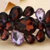 Aimimier Flower Crystal Hair Clip Rhinestone Barrettes Alligator Hair Clips Bun Hair Pins Bridal Hairpiece Wedding Hair Accessories for Women Girls (Purple) view 4