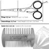 3 Swords Germany  professional BEARD MUSTACHE HAIR SCISSORS with BEARD COMB, stainless steel, straight blade, sharp, with black case view 3