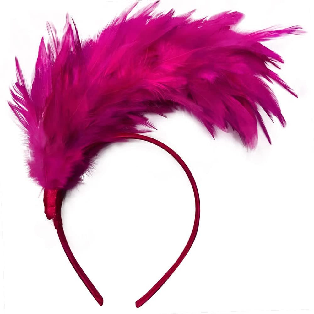 1920s Fascinator with Feathers, Feather Fascinator Headband Feather Headband for Women Wedding Tea Party Headwear Headpiece