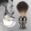 Pilipane Portable Shaving Brush with Stainless Steel Handle (Gun Color), Men's Shaving Brush, view 4