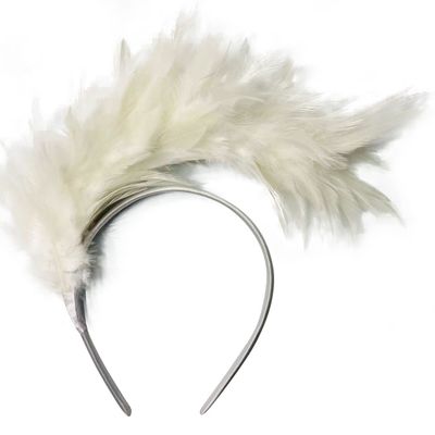 1920s Fascinator with Feathers, Feather Fascinator Headband Feather Headband for Women Wedding Tea Party Headwear Headpiece