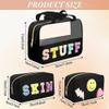 Toiletry Bag for Women Men, Translucent Waterproof Makeup Cosmetic Bag Travel Organizer for Accessories, Toiletries (Black) view 3