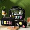 Toiletry Bag for Women Men, Translucent Waterproof Makeup Cosmetic Bag Travel Organizer for Accessories, Toiletries (Black) view 4