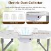 S AFSTAR Portable Nail Table, 35" Foldable Manicure Table with Electric Dust Collector, Bendable LED Lamp, Carry Bag & 4 Lockable Wheels, Professional Nail Desk Nails Salon Station (White) view 4