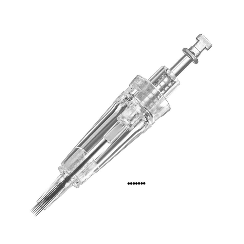 50pcs Permanent Makeup Tattoo Needle Cartridges Disposable T Shape Tattoo Needle for Digital Eyebrow/Lips/Eyeliner Tattoo Machine (7F)