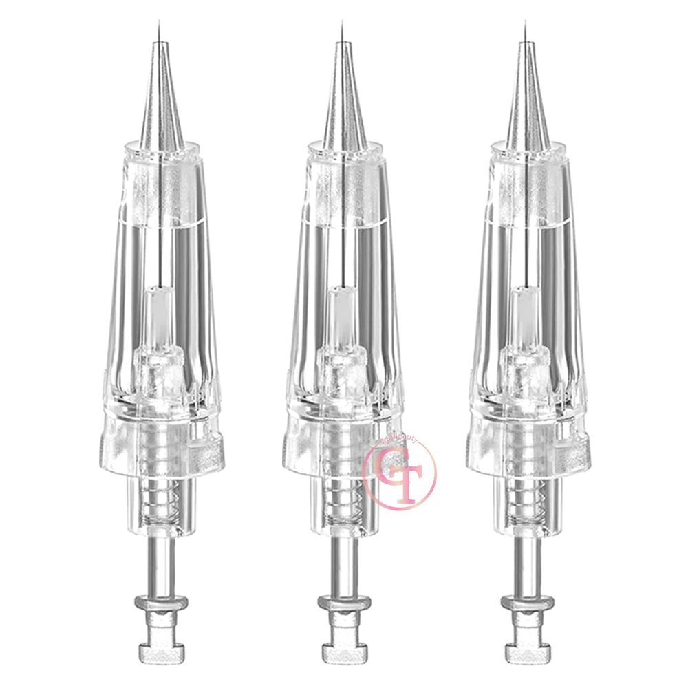 50pcs Permanent Makeup Tattoo Needle Cartridges Disposable T Shape Tattoo Needle for Digital Eyebrow/Lips/Eyeliner Tattoo Machine (0.3mm 1P)