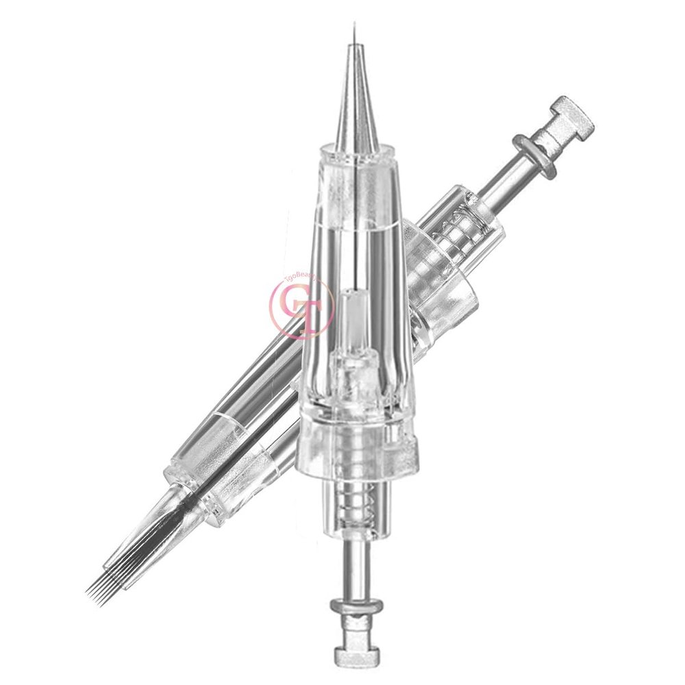 50pcs Permanent Makeup Tattoo Needle Cartridges Disposable T Shape Tattoo Needle for Digital Eyebrow/Lips/Eyeliner Tattoo Machine (5P)