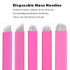 Disposable Microblading Needles 50pcs Pink 0.15mm Nano Microblading Blades Eyebrow Supllies Manual Pen Blades (21U) view 3