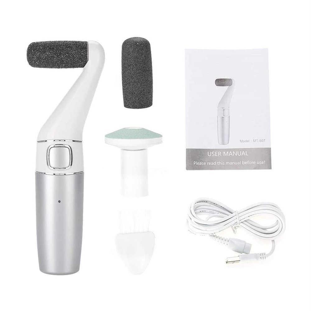GIENEX Electric Callus Remover Foot File USB Rechargeable Pedicure Tools for Dry Cracked Dead Skin on Your Heels & Feet. Spa Quality Exfoliation. 3 Rollers