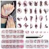 qiipii 3 Boxes Light Pink Nail Rhinestones 240 Multi-Shapes Flatback Big Gems Round Beads K9 Glass Stones Diamonds Jewels Nail Art Charms for Nails Face Eyes Makeup DIY Crafts Tumblers Bottles Clothes view 1