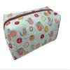 Travel Pouch Cosmetic Makeup Bag - Raining Cat kitten & donuts sprinkles Trip Case Portable for Toiletry Travel Bag | Aqua Color | 9x4x4 inches view 1