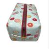 Travel Pouch Cosmetic Makeup Bag - Raining Cat kitten & donuts sprinkles Trip Case Portable for Toiletry Travel Bag | Aqua Color | 9x4x4 inches view 3