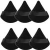 6 Black Pieces of Triangle Powder Puff Makeup Sponge, Powder Black Makeup Sponge Esponja de Maquillaje para Rostro Powder Puffs forFace Powder Face Body Mineral Powder Makeup Tools (Black) (Black) view 1