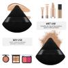 6 Black Pieces of Triangle Powder Puff Makeup Sponge, Powder Black Makeup Sponge Esponja de Maquillaje para Rostro Powder Puffs forFace Powder Face Body Mineral Powder Makeup Tools (Black) (Black) view 2