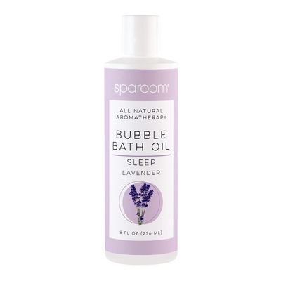 SpaRoom All Natural Hydrating and Nourishing Aromatherapy Foaming Bubble Bath Oil with Jojoba Oil, Olive Oils and Aloe, 8 oz, Sleep-Lavender