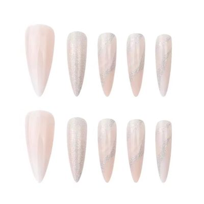 Glossy Press-On Nails Light Pink