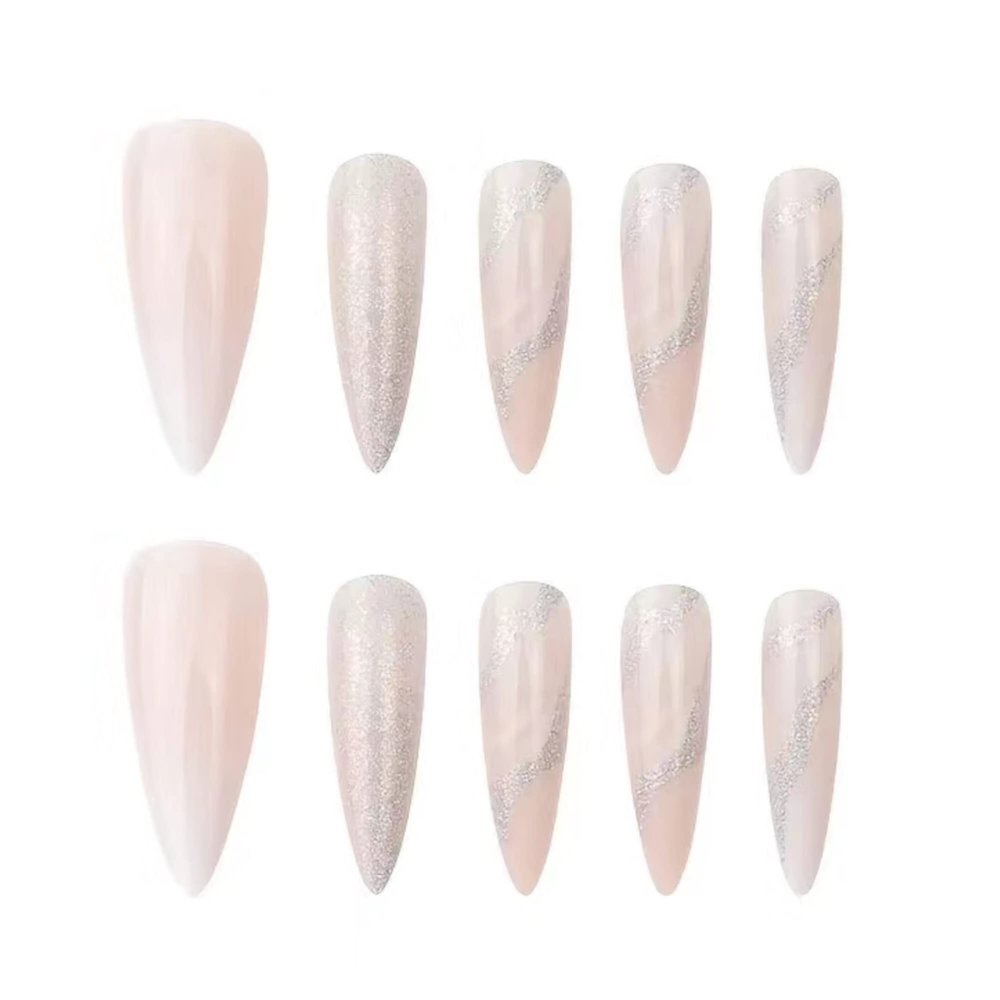 Glossy Press-On Nails Light Pink
