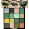 evpct 16 Colors Green Glitter Eye shadow Palette Makeup Waterproof Dark Light Green Yellow orange Brown Shimmer Highly Pigmented Pressed Sparkly Shiny Eyeshadow Palette paletas de sombras para de ojos view 1