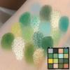 evpct 16 Colors Green Glitter Eye shadow Palette Makeup Waterproof Dark Light Green Yellow orange Brown Shimmer Highly Pigmented Pressed Sparkly Shiny Eyeshadow Palette paletas de sombras para de ojos view 3