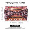 Aceorna African Headbands Boho Knotted Hairbands Stretch Wide Head Wraps Elastic Yoga Turban Hair Scarfs Workout Printed Hair Accessories for Women Pack of 4 (Style E) view 3