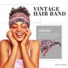Aceorna African Headbands Boho Knotted Hairbands Stretch Wide Head Wraps Elastic Yoga Turban Hair Scarfs Workout Printed Hair Accessories for Women Pack of 4 (Style E) view 4
