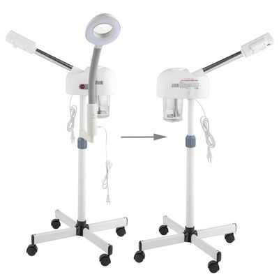 KIMAKA 2 in 1 Facial Steamer, Detachable 5X Magnifying Lamp Ionic Ozone Facial Steamers On Wheels with Hot Mist Function, Beauty Salon Facial Equipment