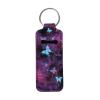 Baxinh Galaxy Butterfly Chapsticks Holder Keychain for Lipstick Lip Balm, Functional Lipstick Holder Clip-on Keychain Car Accessories for Women Girl, Purple view 1