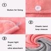 Lumimi Bath Pre Dry Hair Towel 2 Pack Quick Dry Hair Super Absorbent Lightweight Turban with Button Hair Drying Wrap Shower Wellness, Red Grey view 2